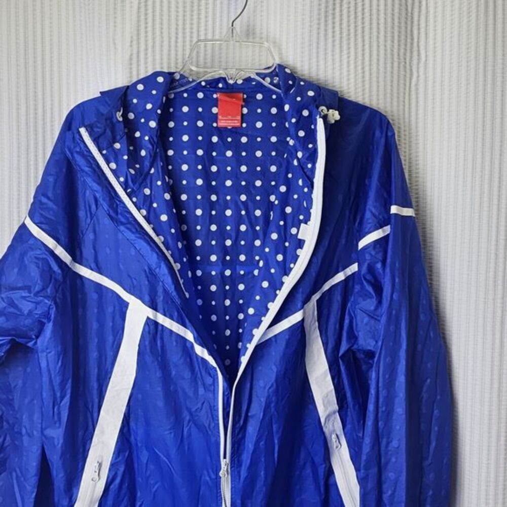 Rare XL Nike Glanz Jacket Windbreaker Windrunner Blue Dots‎ Lightweight Workout - Picture 10 of 10